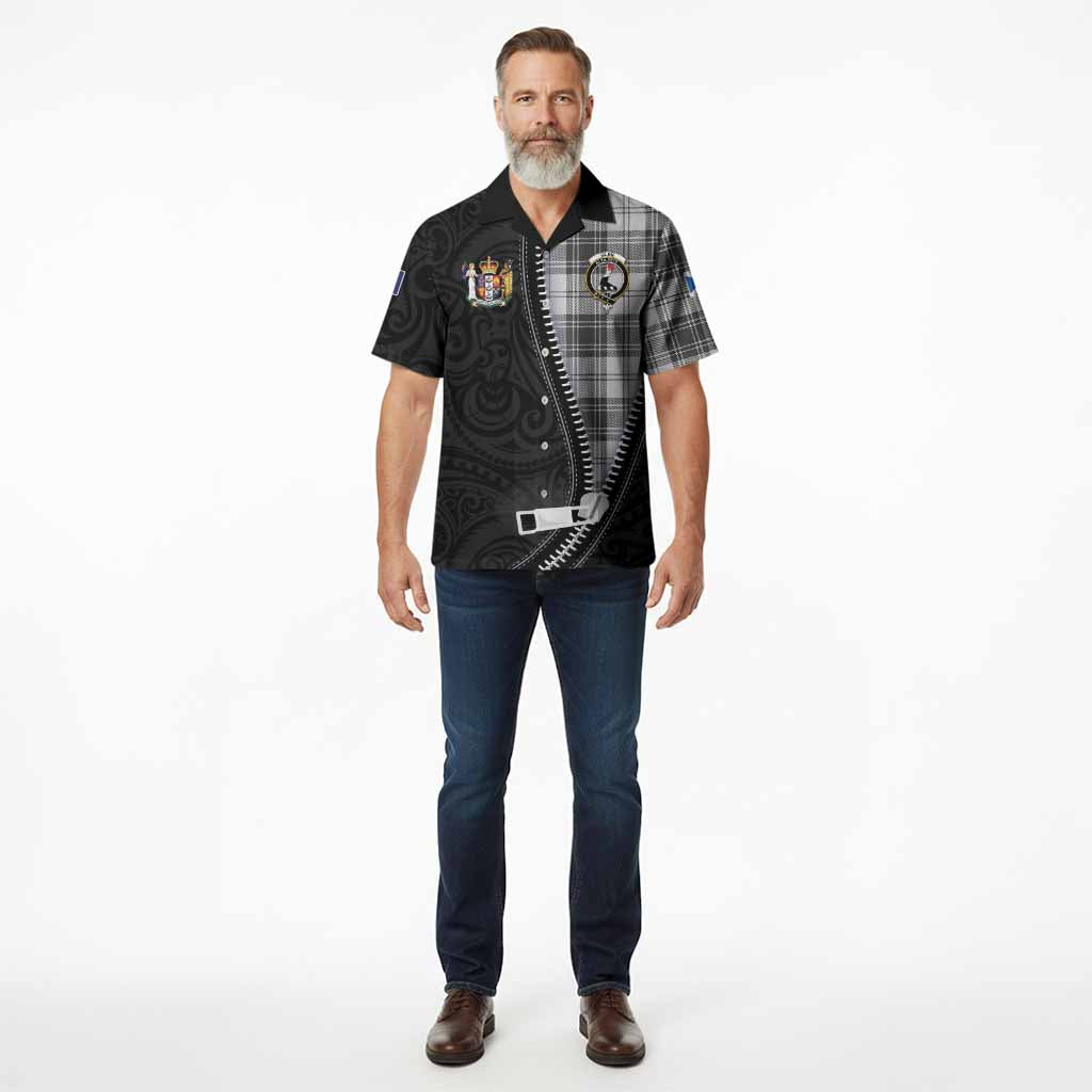 Glen Tartan Hawaiian Shirt New Zealand Pattern Unique Zipper Stylized