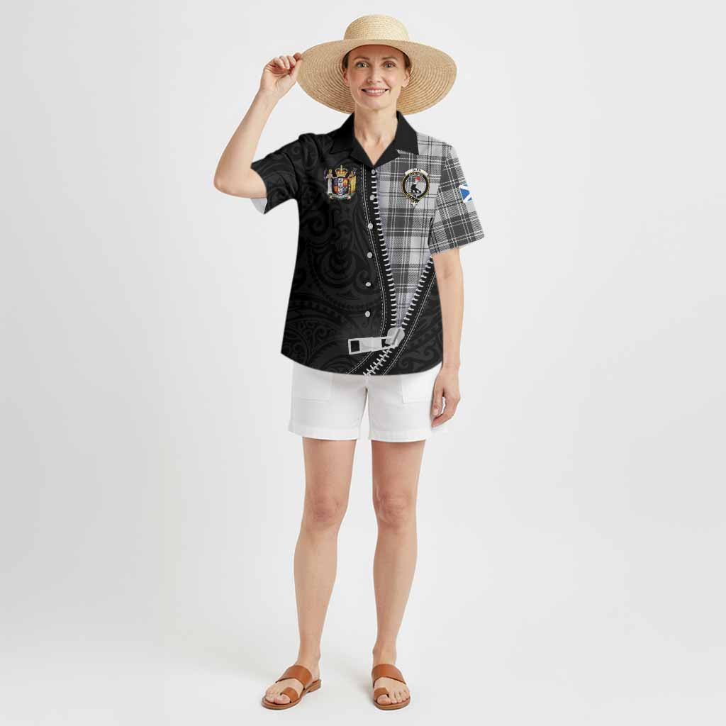 Glen Tartan Hawaiian Shirt New Zealand Pattern Unique Zipper Stylized