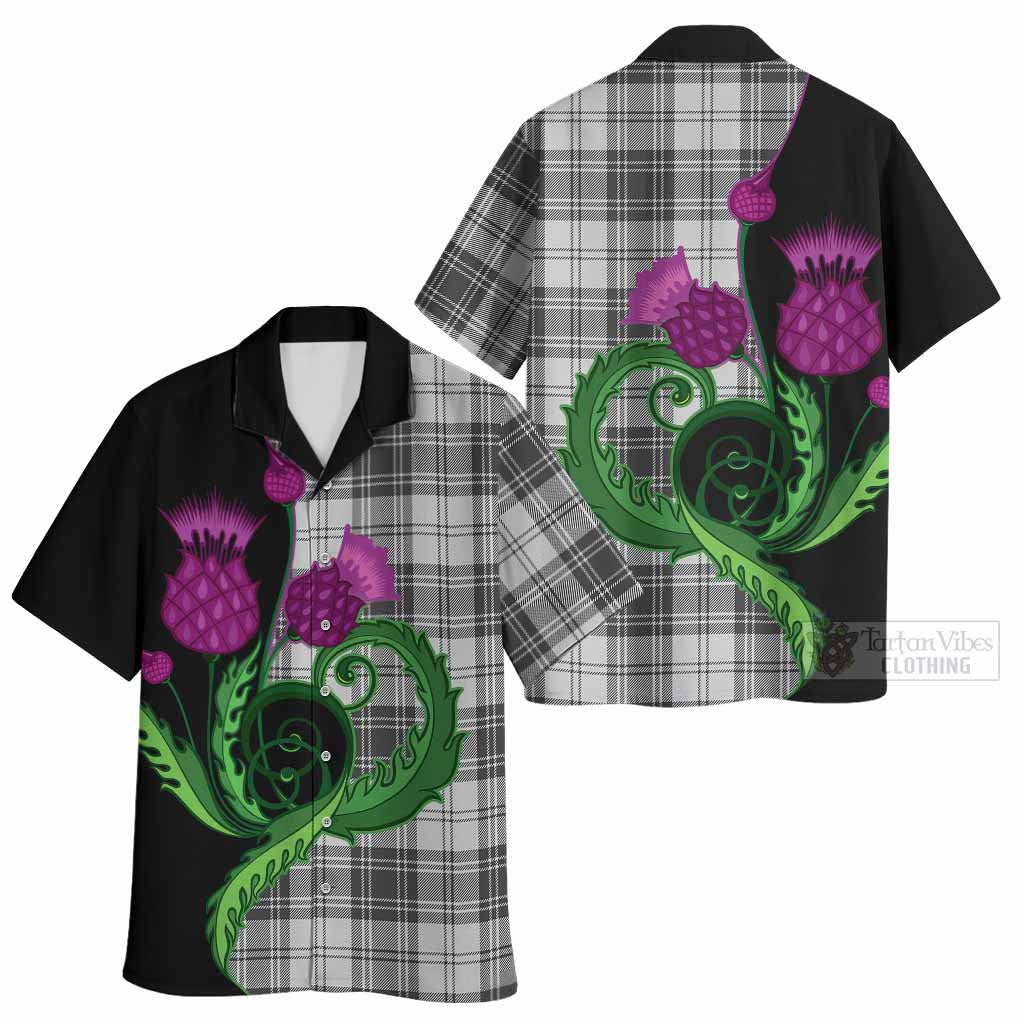 Glen Tartan Hawaiian Shirt Traditional Scottish Thistle