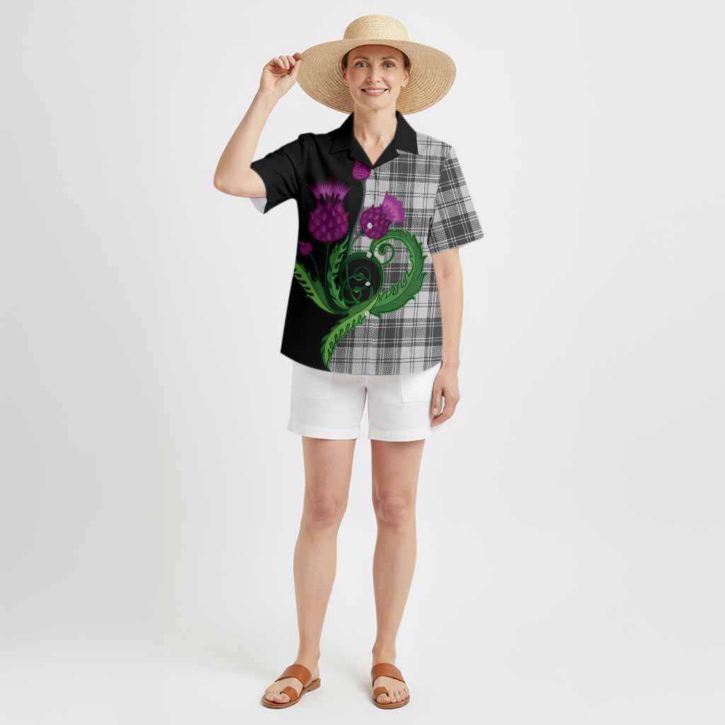 Glen Tartan Hawaiian Shirt Traditional Scottish Thistle