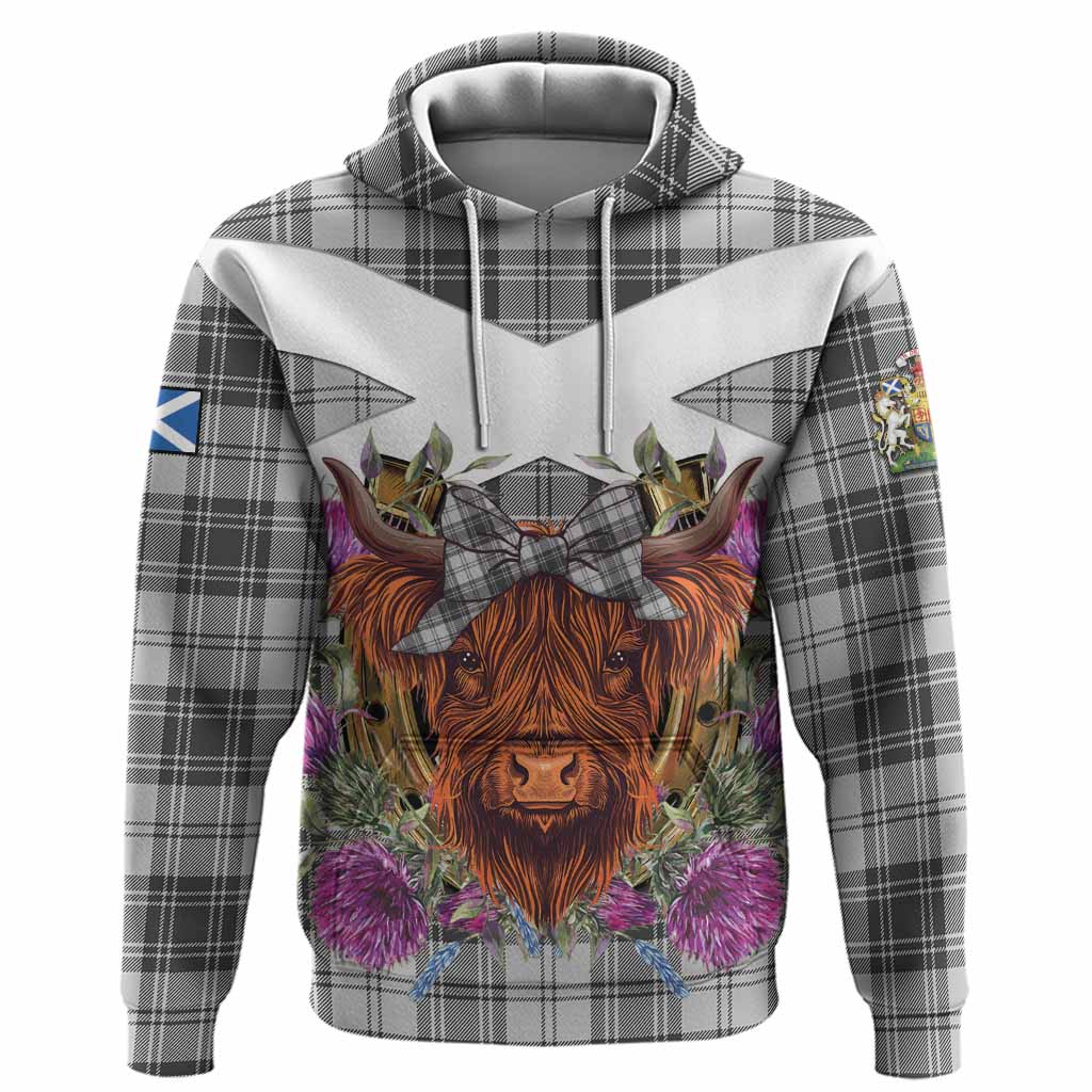Glen Tartan Hoodie Scottish Thistle Heilan Coo