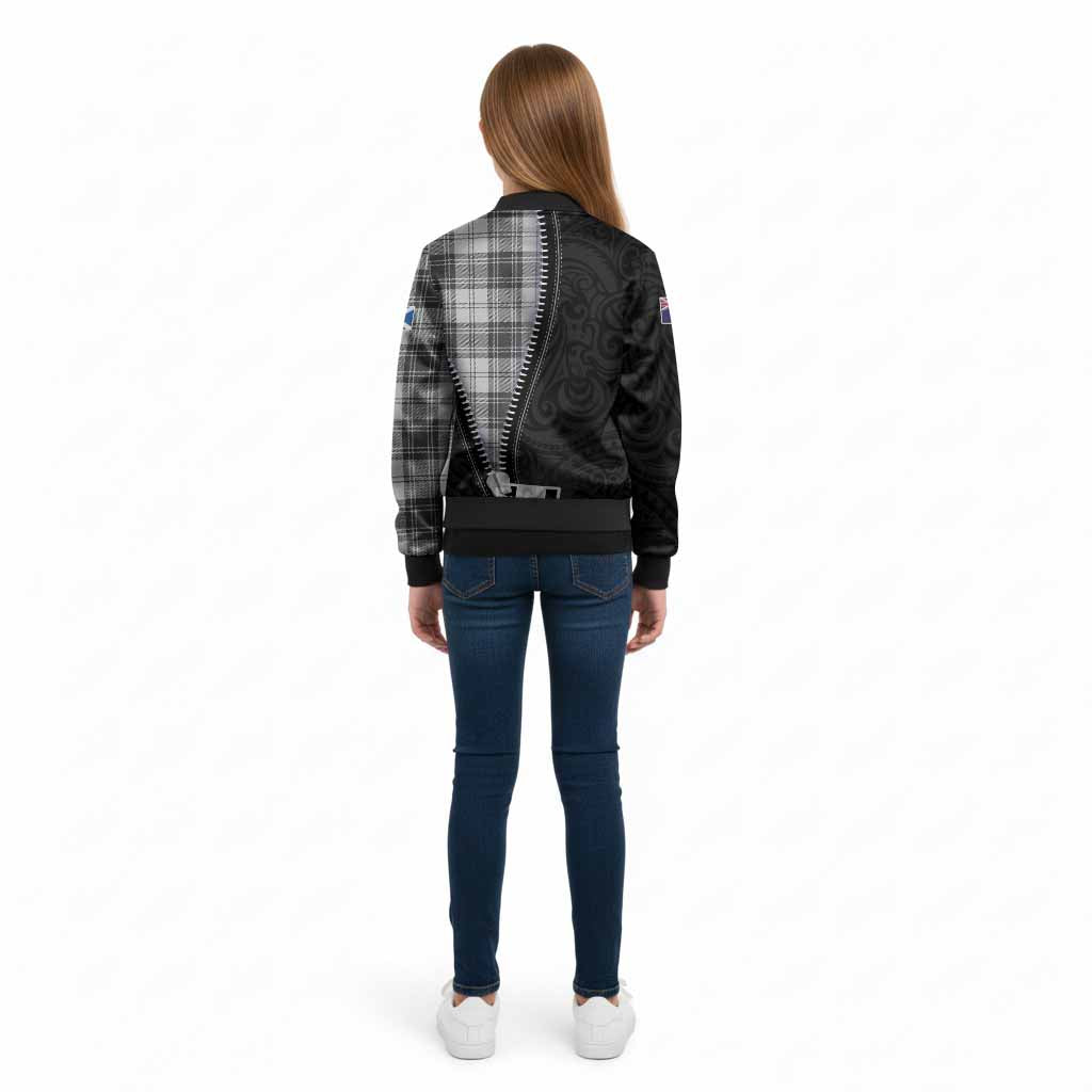 Glen Tartan Kid Bomber Jacket New Zealand Pattern Unique Zipper Stylized