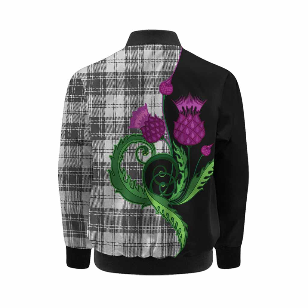 Glen Tartan Kid Bomber Jacket Traditional Scottish Thistle