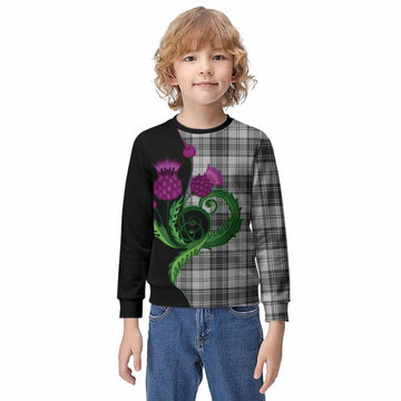 Glen Tartan Kid Knitted Sweatshirt Traditional Scottish Thistle
