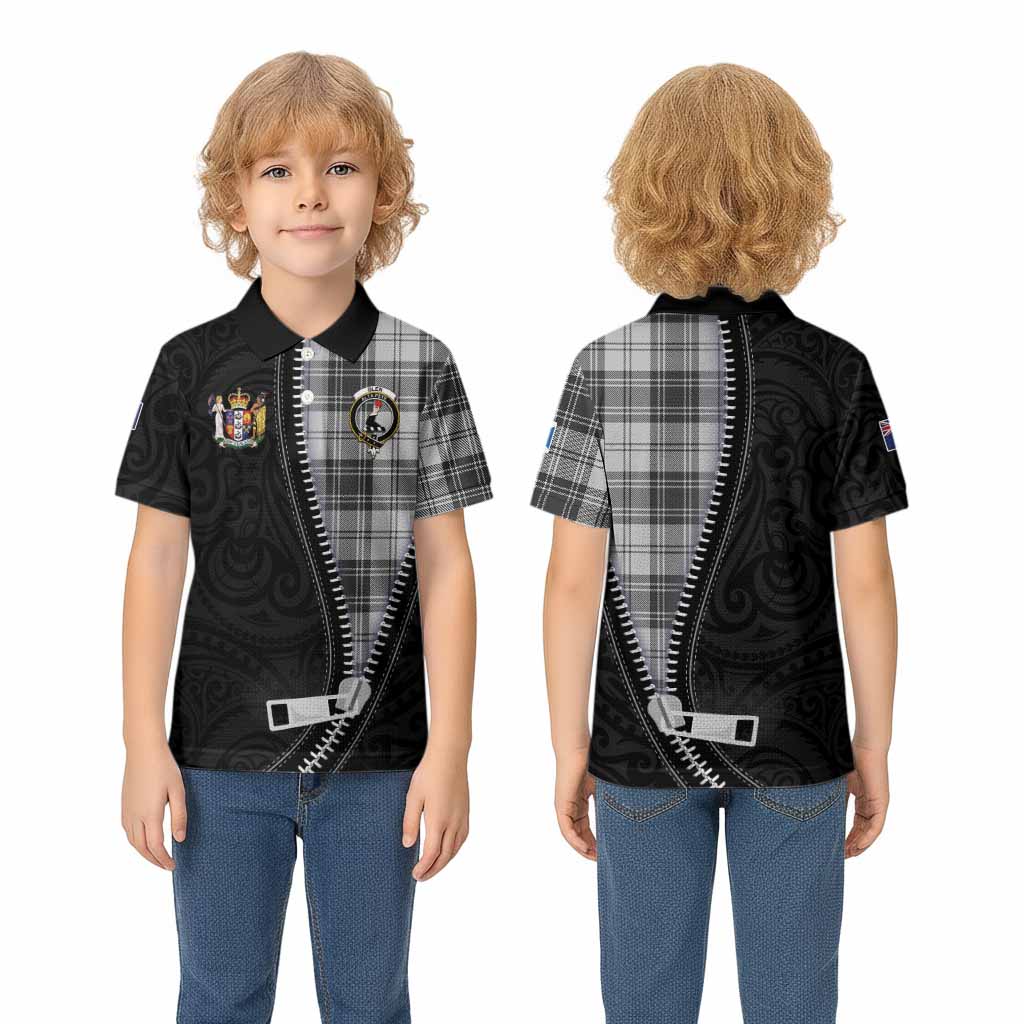 Glen Tartan Kid Polo Shirt New Zealand Pattern Unique Zipper Stylized