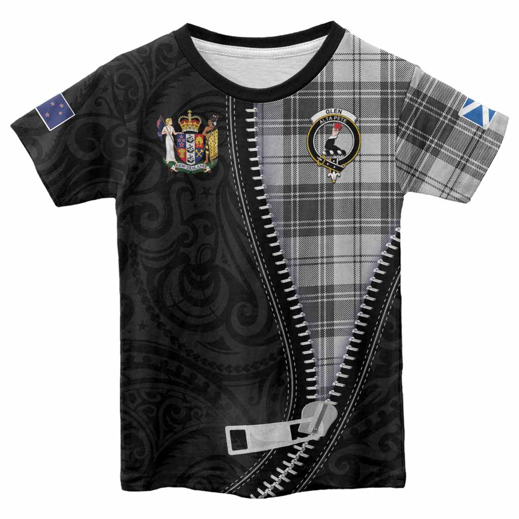 Glen Tartan Kid T-shirt New Zealand Pattern Unique Zipper Stylized