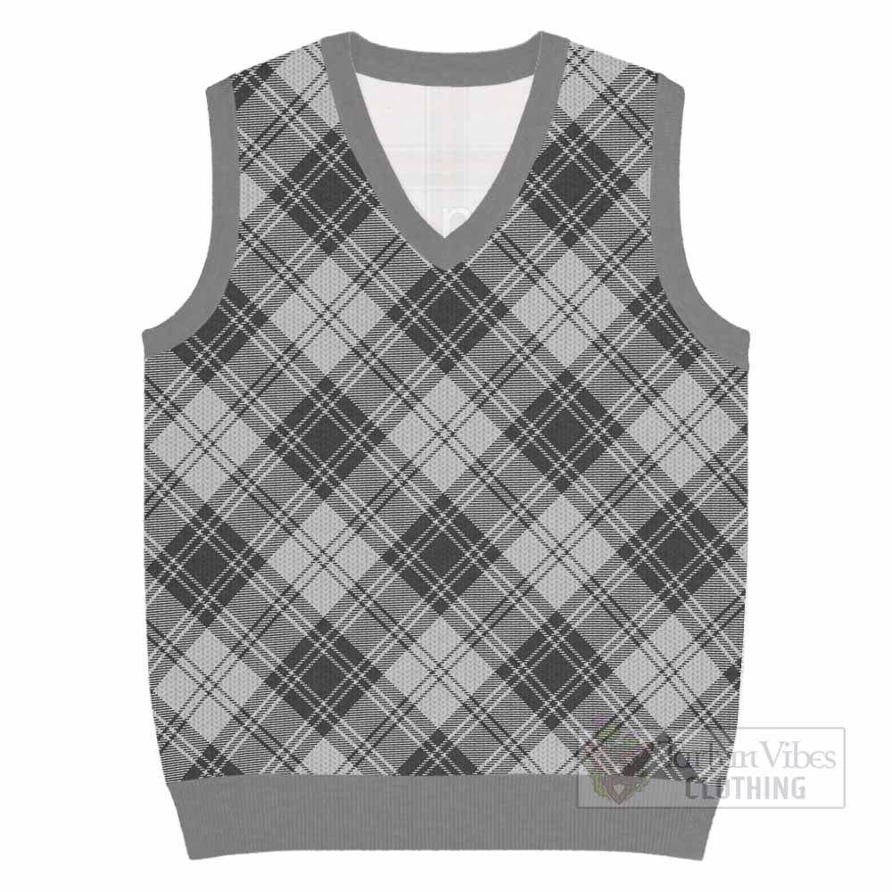 Glen Tartan  Knitted V-Neck Vest Cross Style
