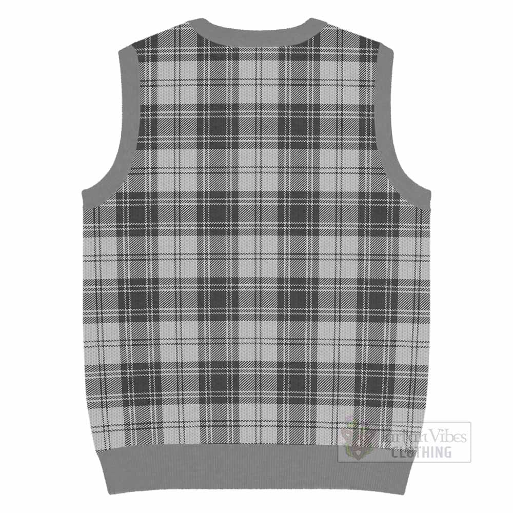Glen Tartan Knitted V-Neck Vest with Family Crest - Tartan Vibes Clothing