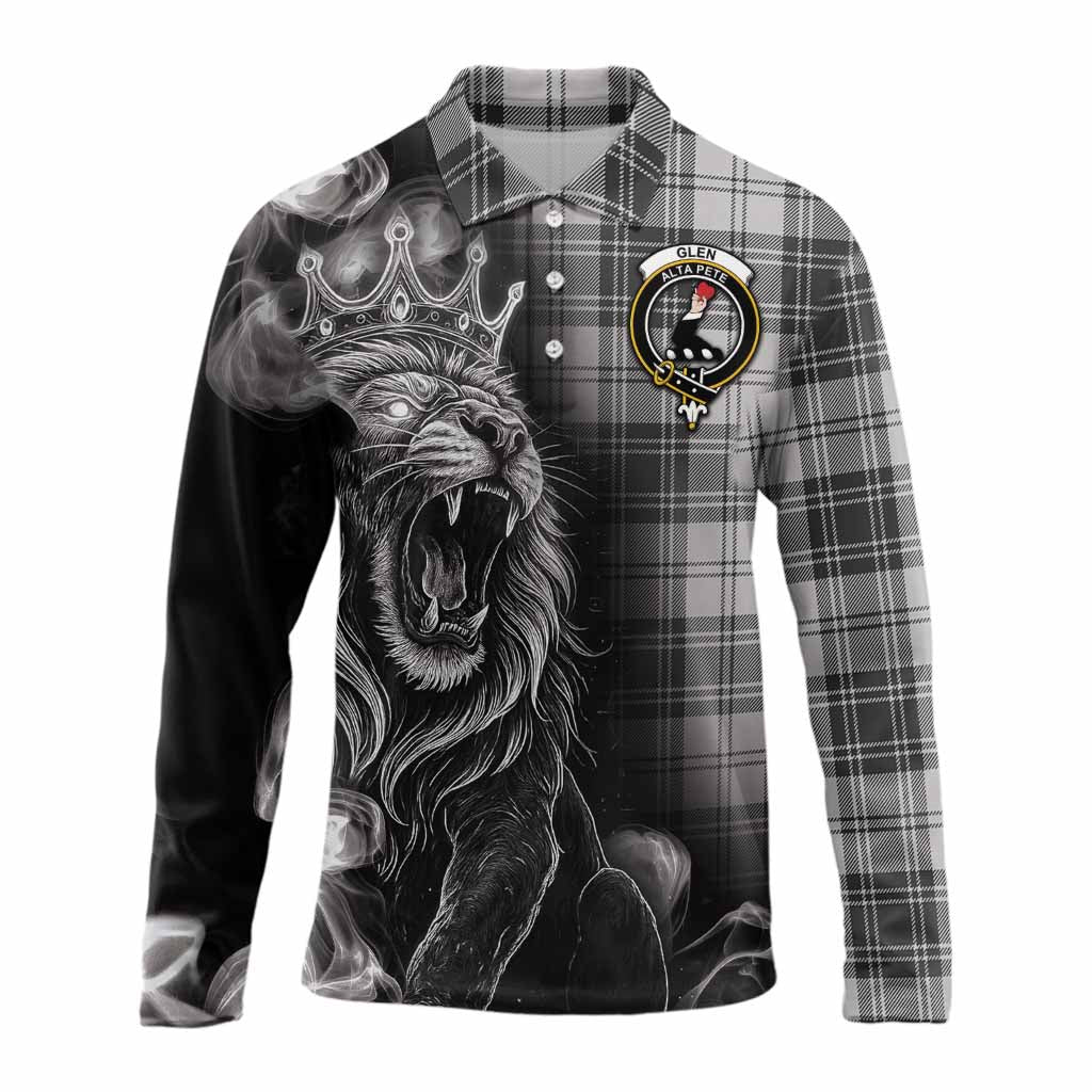 Glen Tartan Long Sleeve Polo Shirt Roaring Lion Heritage
