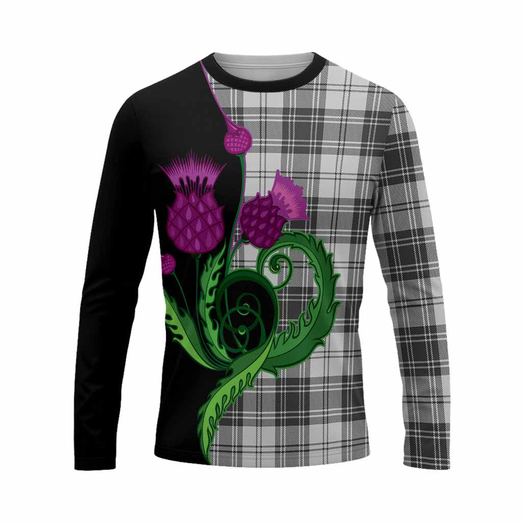 Glen Tartan Long Sleeve T-Shirt Traditional Scottish Thistle