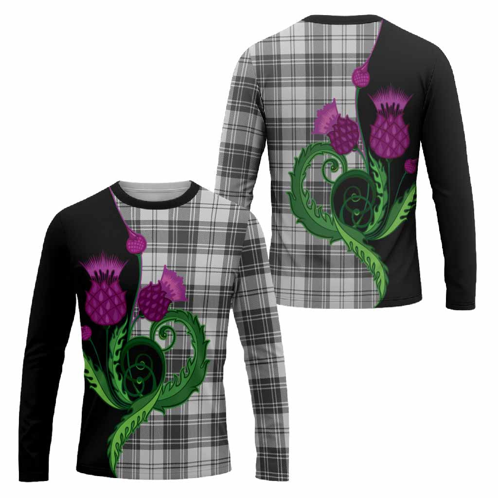 Glen Tartan Long Sleeve T-Shirt Traditional Scottish Thistle