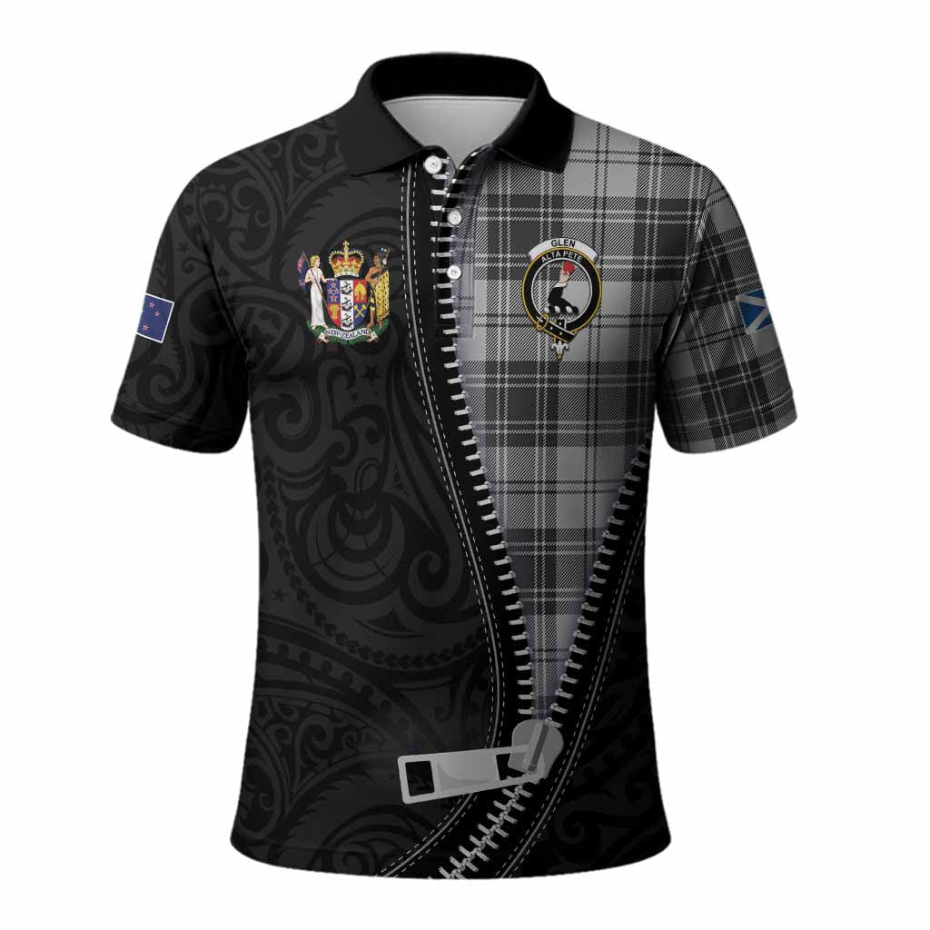 Glen Tartan Polo Shirt New Zealand Pattern Unique Zipper Stylized