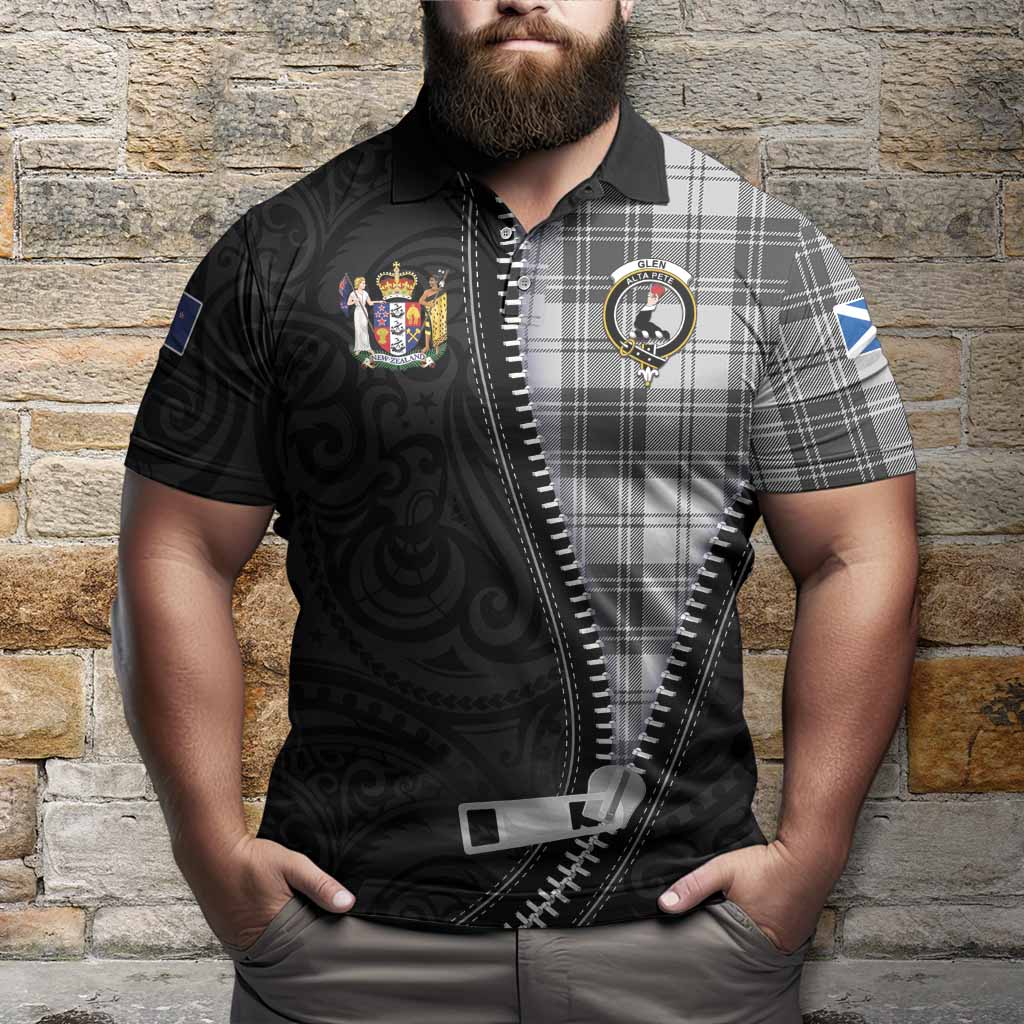Glen Tartan Polo Shirt New Zealand Pattern Unique Zipper Stylized