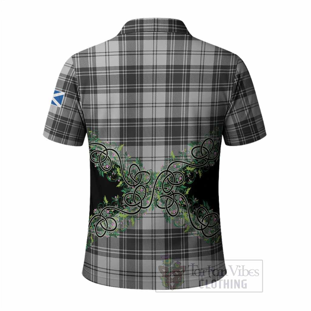 Glen Tartan Polo Shirt Thistle Scottish Spirit