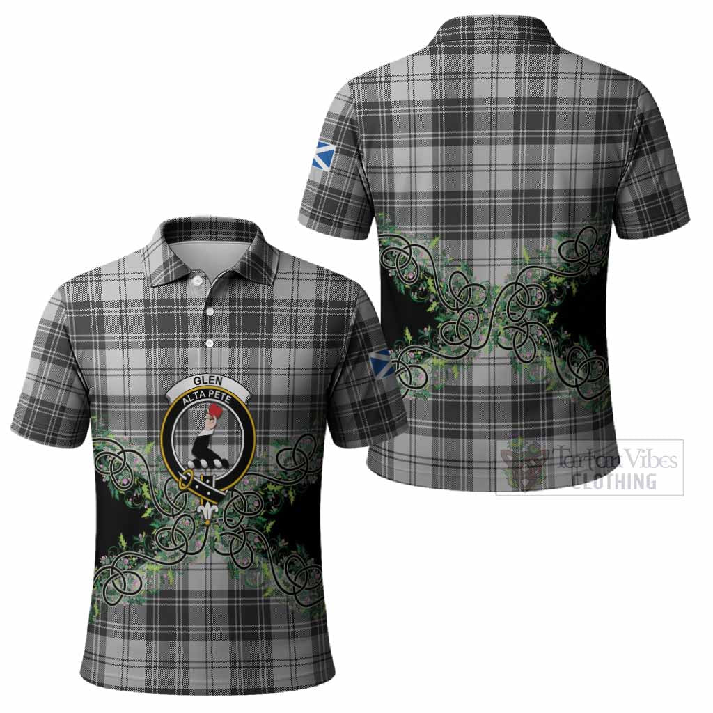 Glen Tartan Polo Shirt Thistle Scottish Spirit