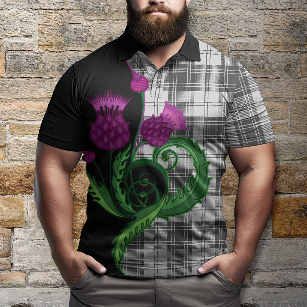 Glen Tartan Polo Shirt Traditional Scottish Thistle