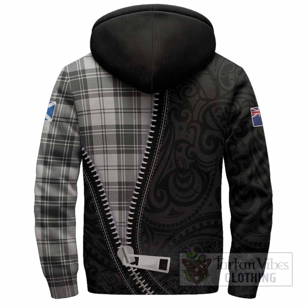 Glen Tartan Sherpa Hoodie New Zealand Pattern Unique Zipper Stylized
