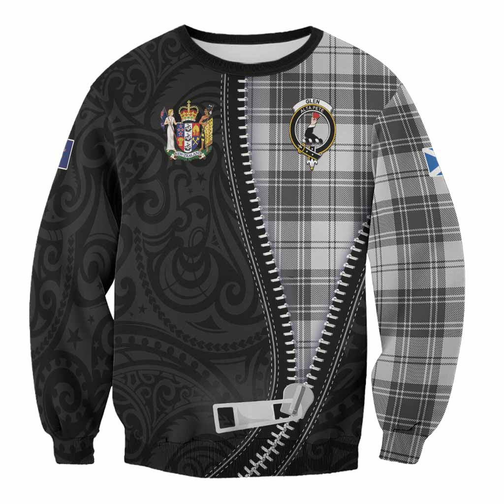 Glen Tartan Sweatshirt New Zealand Pattern Unique Zipper Stylized
