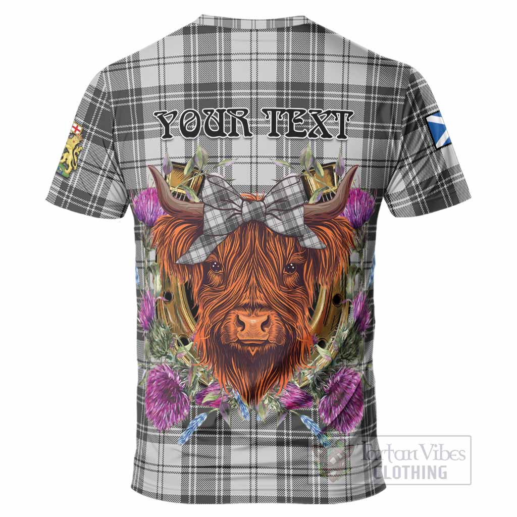 Glen Tartan T-Shirt Scottish Thistle Heilan Coo