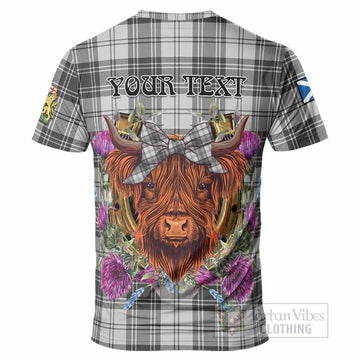Glen Tartan T-Shirt Scottish Thistle Heilan Coo