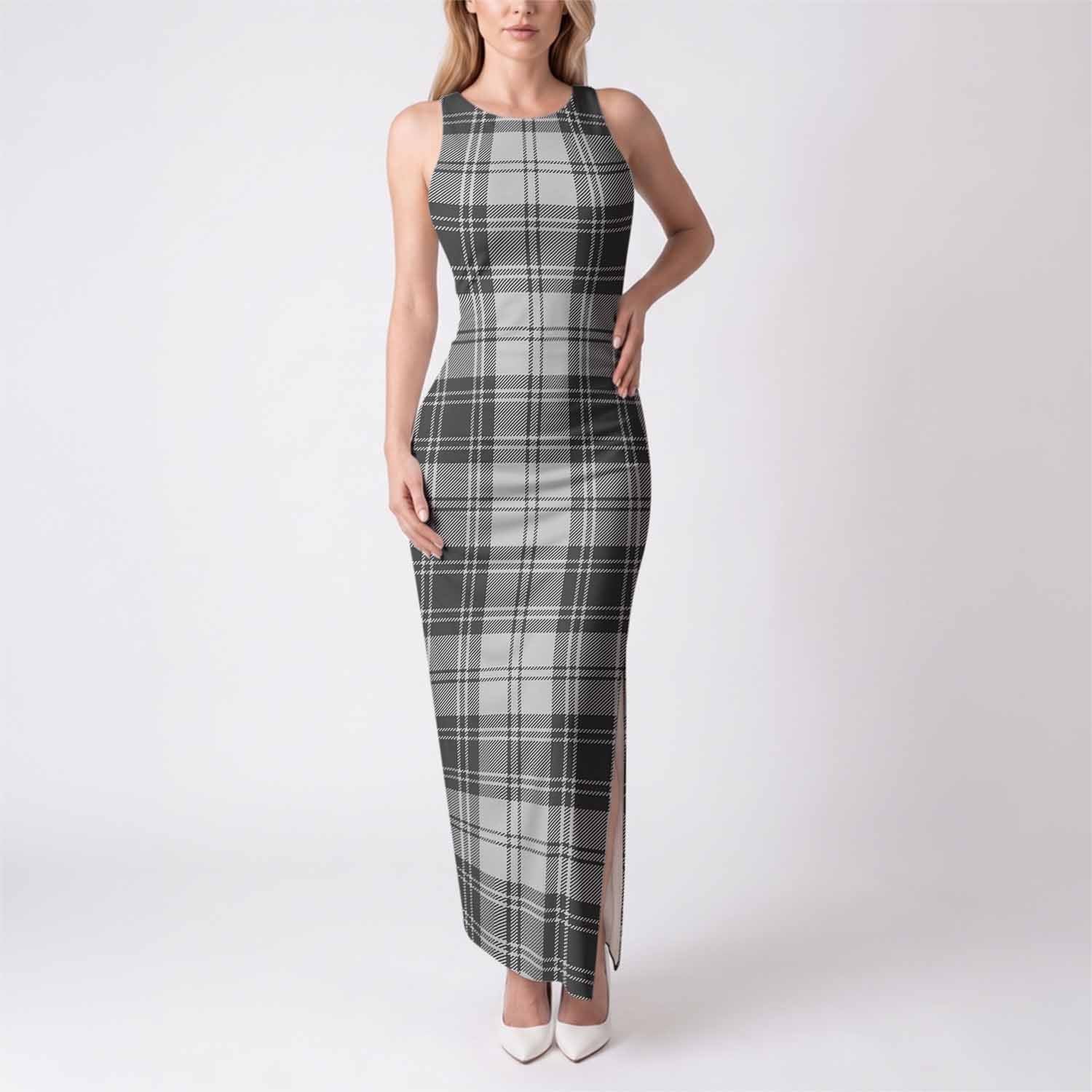 Glen Tartan Tank Maxi Dress
