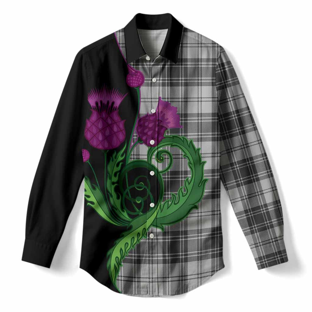Glen Tartan Women Casual Shirt Traditional Scottish Thistle