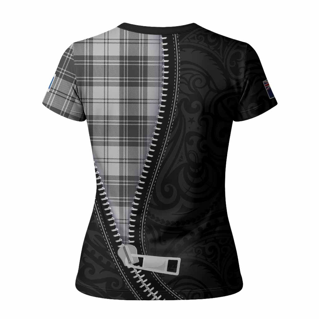 Glen Tartan Women T shirt New Zealand Pattern Unique Zipper Stylized
