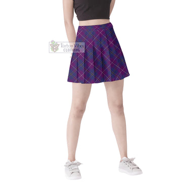 Glencoe Tartan Women's Plated Mini Skirt Cross Style