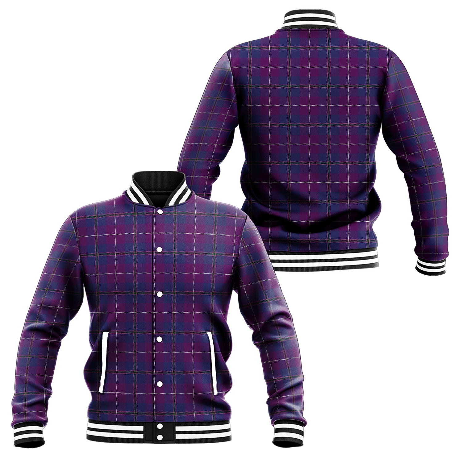 Glencoe Tartan Baseball Jacket Unisex - Tartan Vibes Clothing