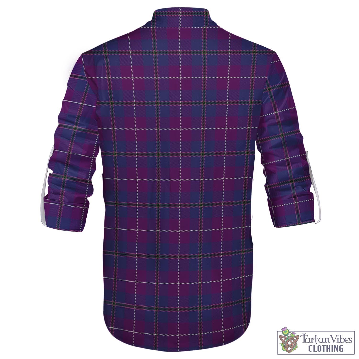 Tartan Vibes Clothing Glencoe Tartan Men's Scottish Traditional Jacobite Ghillie Kilt Shirt