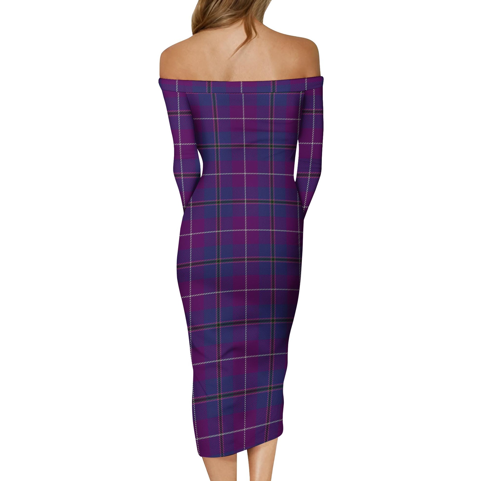 Glencoe Tartan Off Shoulder Lady Dress - Tartanvibesclothing