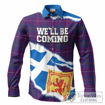 Glencoe Scotland Football Tartan Long Sleeve Button Shirts We'll Be Coming