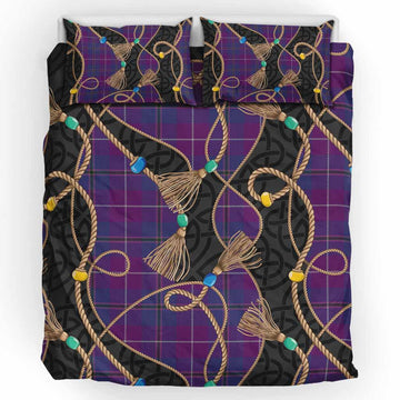 Glencoe Scottish Tartan Twisted Ropes Stylized Bedding Set UK Bedding Set UK King 91*87 inch - Tartan Vibes Clothing