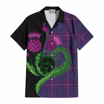 Glencoe Tartan Cotton Hawaiian Shirt Traditional Scottish Thistle