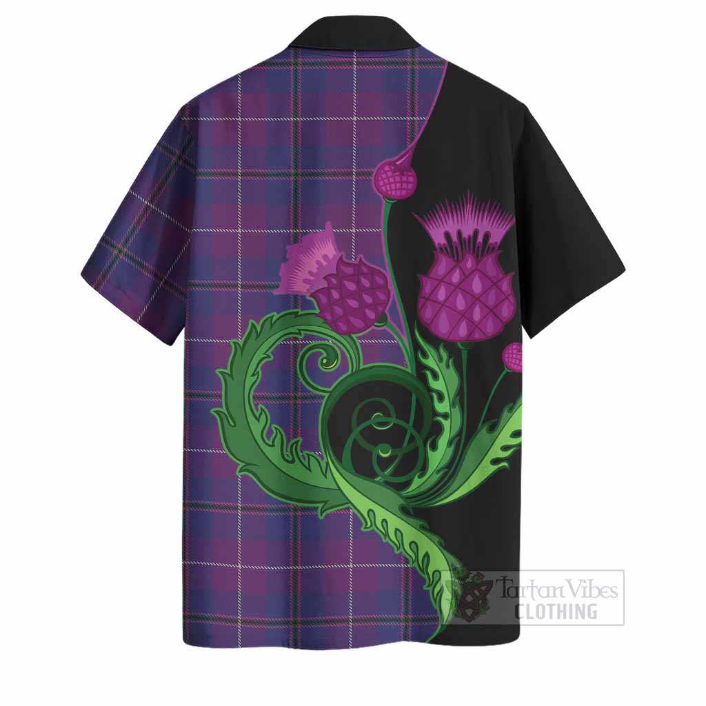 Glencoe Tartan Hawaiian Shirt Traditional Scottish Thistle