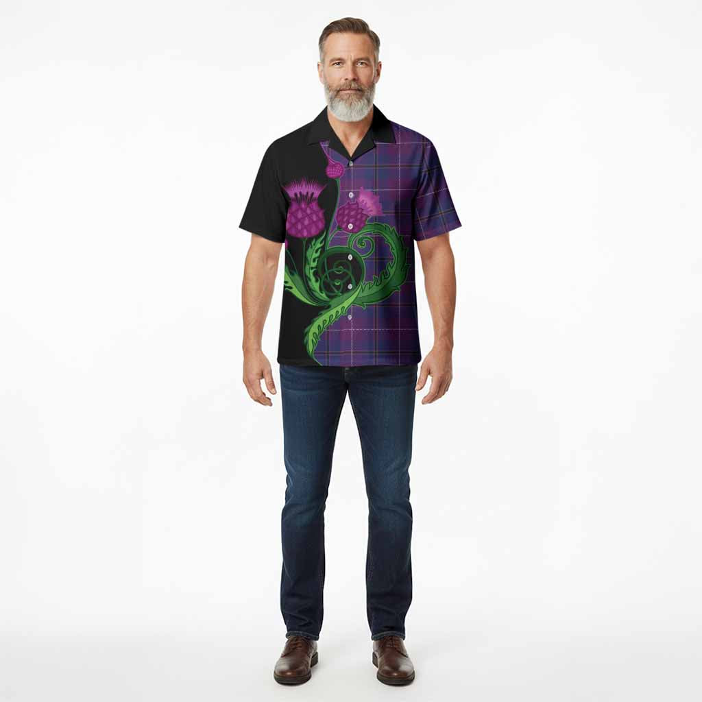 Glencoe Tartan Hawaiian Shirt Traditional Scottish Thistle