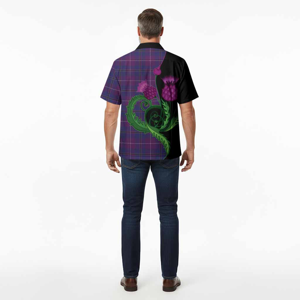 Glencoe Tartan Hawaiian Shirt Traditional Scottish Thistle