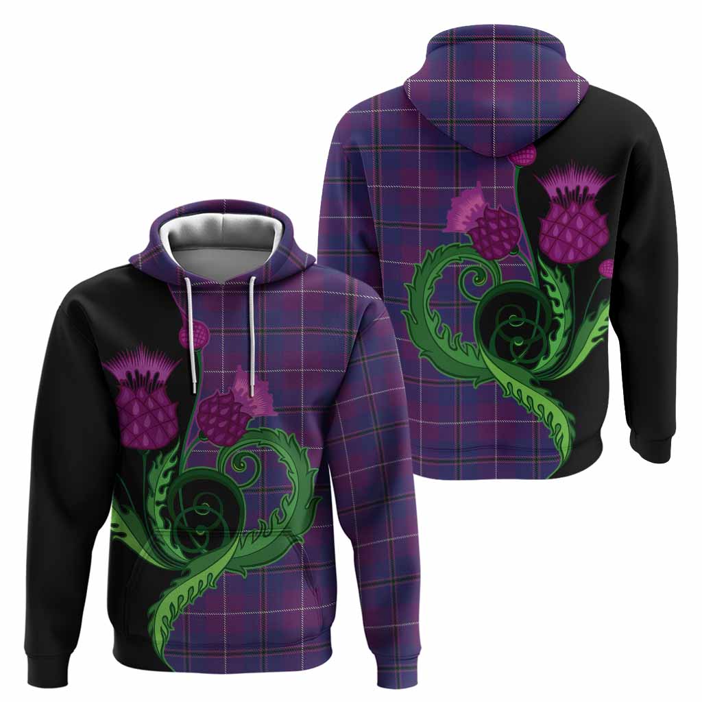 Glencoe Tartan Hoodie Traditional Scottish Thistle
