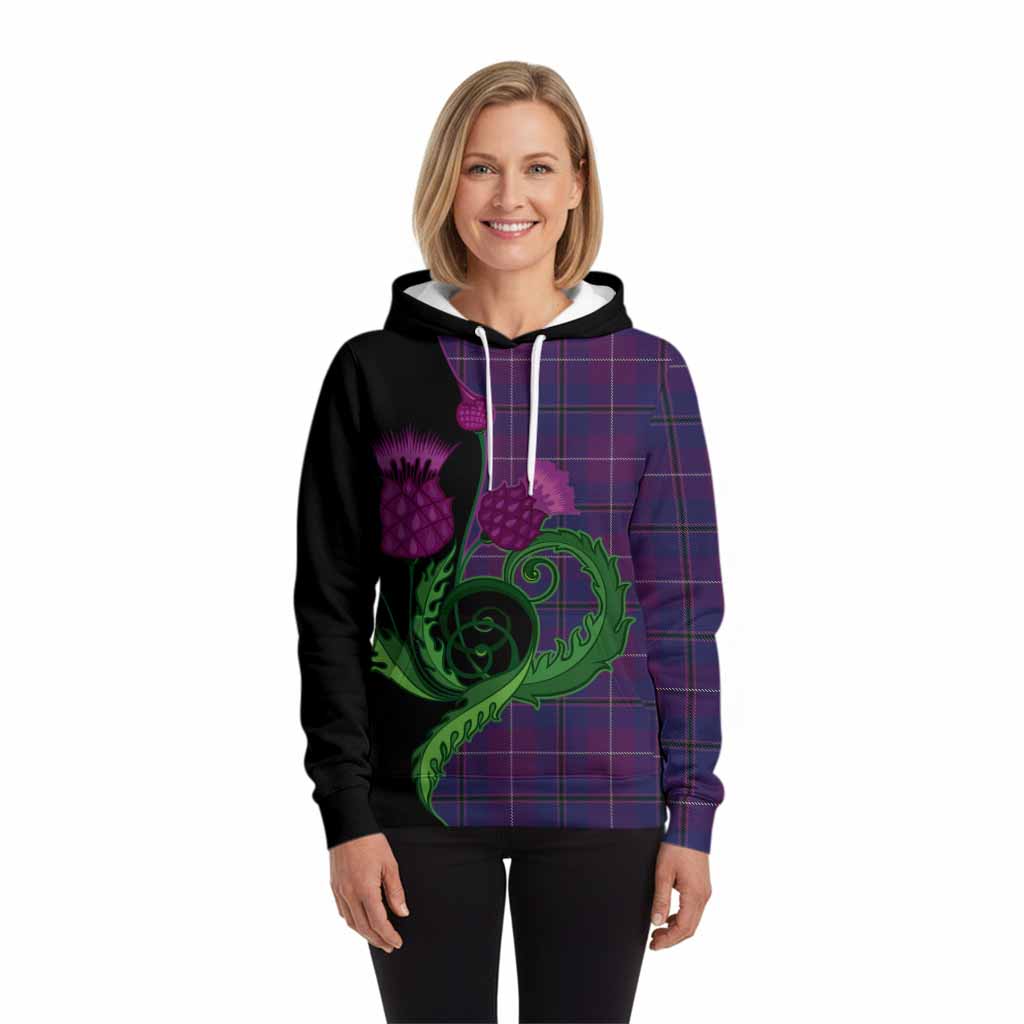 Glencoe Tartan Hoodie Traditional Scottish Thistle