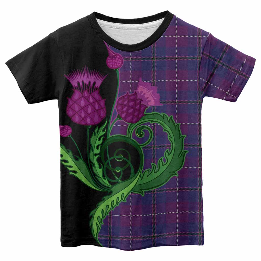 Glencoe Tartan Kid T-shirt Traditional Scottish Thistle