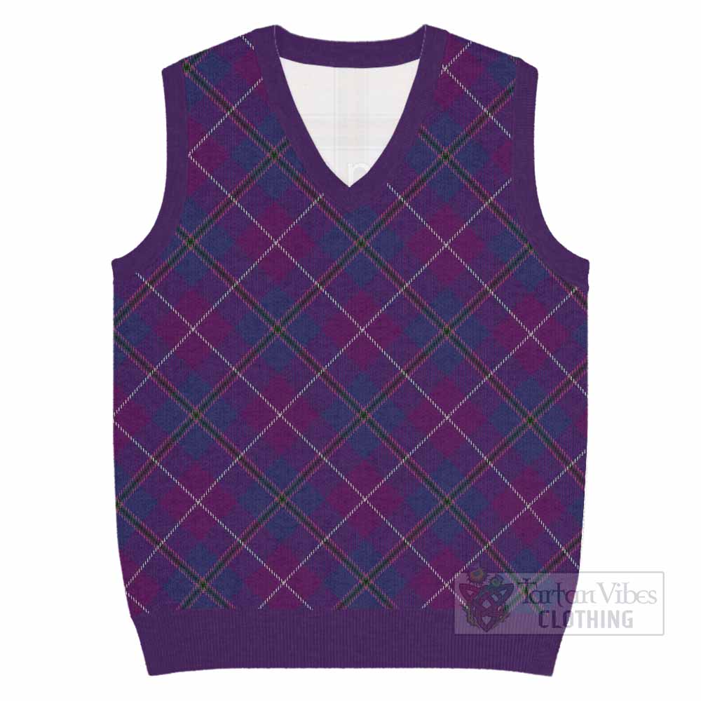 Glencoe Tartan  Knitted V-Neck Vest Cross Style