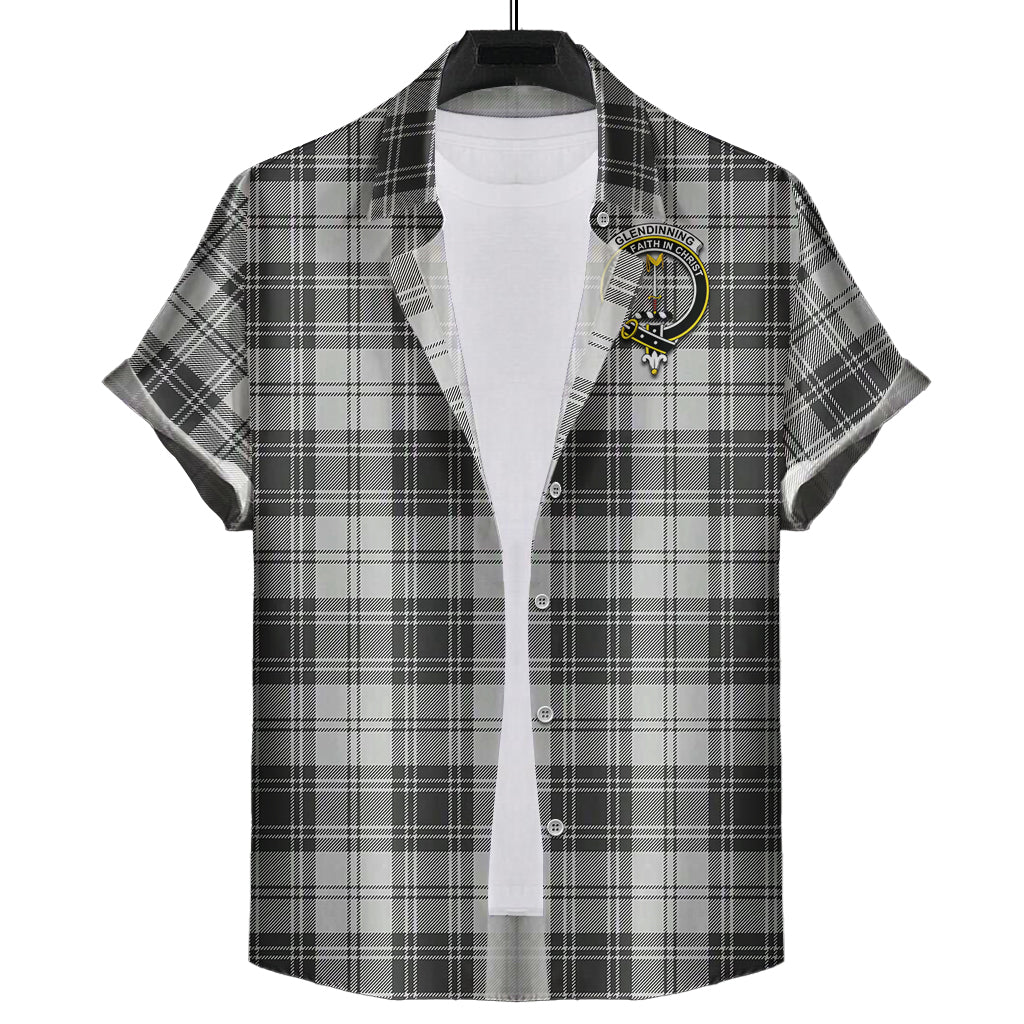 Glendinning Tartan Hawaiian Shirt with Family Crest Kid - Tartan Vibes Clothing