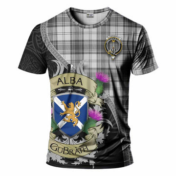 Glendinning Tartan Family Crest T-Shirt Lion Rampant Royal Thistle Shield Celtic Inspired Kid's Shirt - Tartan Vibes Clothing