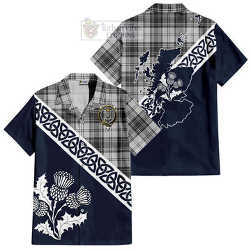 Glendinning Tartan Hawaiian Shirt Featuring Thistle and Scotland Map Kid - Tartan Vibes Clothing