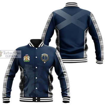 Glendinning Tartan Baseball Jacket with Family Crest and Lion Rampant Vibes Sport Style Unisex - Tartan Vibes Clothing
