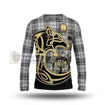 Glendinning Tartan Long Sleeve T-Shirt with Family Crest Celtic Wolf Style Unisex - Tartan Vibes Clothing