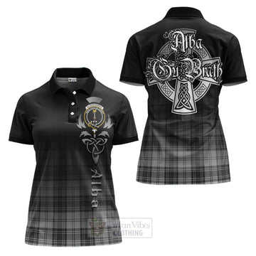 Glendinning Tartan Women's Polo Shirt Featuring Alba Gu Brath Family Crest Celtic Inspired Women - Tartan Vibes Clothing