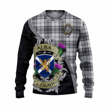 Glendinning Tartan Family Crest Knitted Sweater Lion Rampant Royal Thistle Shield Celtic Inspired Unisex - Tartan Vibes Clothing