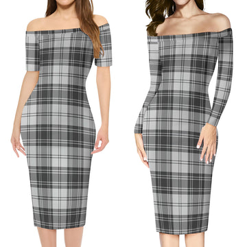 Glendinning Tartan Off Shoulder Lady Dress Women's Dress - Tartan Vibes Clothing