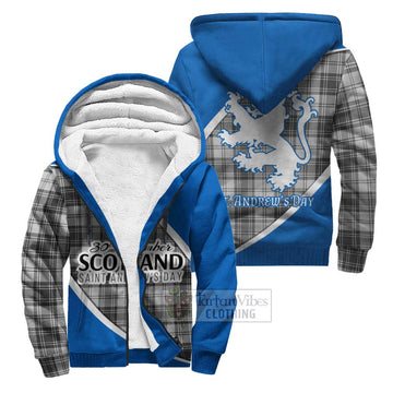 Glendinning Family Crest Tartan Sherpa Hoodie Celebrate Saint Andrew's Day in Style Unisex S - Tartan Vibes Clothing